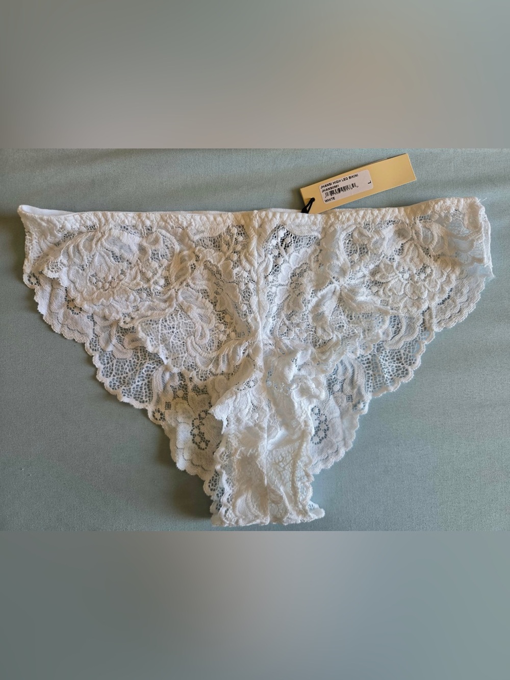 Cosabella San Lorenzo Bikinis Jhansi High Leg Bikini in White Size L & XL NWT